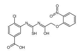 4-氯-3-[[[[(2-硝基苯氧基)乙酰基]氨基]硫氧代甲基]氨基]-苯甲酸结构式