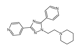 4-[1-(2-piperidin-1-ylethyl)-5-pyridin-4-yl-1,2,4-triazol-3-yl]pyridine结构式