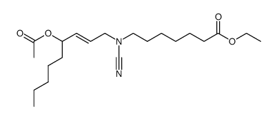 7-[((E)-4-Acetoxy-non-2-enyl)-cyano-amino]-heptanoic acid ethyl ester Structure