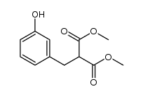 2-(3-hydroxybenzyl)malonic acid dimethyl ester Structure