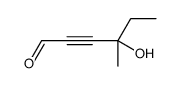 4-hydroxy-4-methylhex-2-ynal Structure