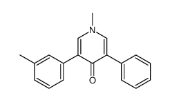 1-methyl-3-(3-methylphenyl)-5-phenylpyridin-4-one结构式