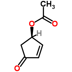 (1r)-4-氧代环戊-2-烯-1-基乙酸酯结构式