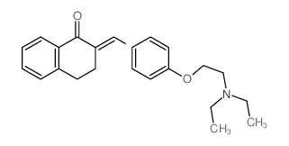 1(2H)-Naphthalenone, 2-[p-[2-(diethylamino)ethoxy]benzylidene]-3, 4-dihydro-,hydrochloride Structure
