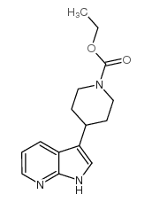 4-(1H-吡咯并[2,3-b]3-吡啶基)-1-哌啶羧酸乙酯结构式