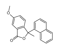 6-methoxy-3-methyl-3-naphthalen-1-yl-2-benzofuran-1-one结构式