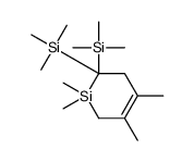 trimethyl-(1,1,3,4-tetramethyl-6-trimethylsilyl-2,5-dihydrosilin-6-yl)silane结构式