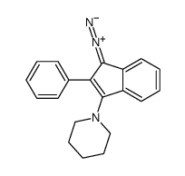 1-(3-diazo-2-phenylinden-1-yl)piperidine Structure