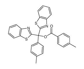 4-methyl-benzoic acid bis-benzothiazol-2-yl-p-tolyl-methyl ester结构式