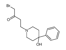 1-bromo-4-(4-hydroxy-4-phenylpiperidin-1-yl)butan-2-one结构式