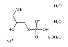 Sodium S-(3-amino-2-hydroxypropyl) hydrogen phosphorothioate hydr ate (1:1:4)结构式