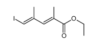 ethyl 5-iodo-2,4-dimethylpenta-2,4-dienoate结构式