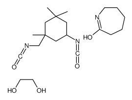 azepan-2-one,ethane-1,2-diol,5-isocyanato-1-(isocyanatomethyl)-1,3,3-trimethylcyclohexane结构式