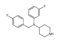 N-(3-fluorophenyl)-N-[(4-fluorophenyl)methyl]piperidin-4-amine结构式