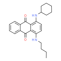 1-(Butylamino)-4-(cyclohexylamino)-9,10-anthracenedione结构式