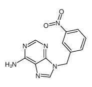 9-[(3-nitrophenyl)methyl]purin-6-amine结构式