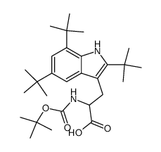 Nα-t-Butyloxycarbonyl-(2,5,7-tri-t-butyl)-tryptophan Structure