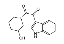 1-(1H-Indol-3-yloxoacetyl)-3-piperidinol结构式