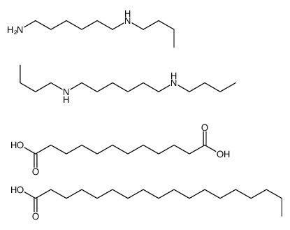 N'-butylhexane-1,6-diamine,N,N'-dibutylhexane-1,6-diamine,dodecanedioic acid,octadecanoic acid Structure