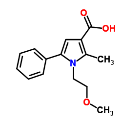 1-(2-Methoxyethyl)-2-methyl-5-phenyl-1H-pyrrole-3-carboxylic acid结构式