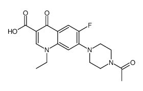 7-(4-乙酰基哌嗪-1-基)-1-乙基-6-氟-4-氧代-1,4-二氢喹啉-3-羧酸结构式