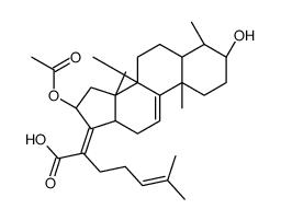 (2Z)-2-[(3R,4S,5S,8R,10S,13R,14S,16R)-16-acetyloxy-3-hydroxy-4,8,10,14-tetramethyl-2,3,4,5,6,7,12,13,15,16-decahydro-1H-cyclopenta[a]phenanthren-17-ylidene]-6-methylhept-5-enoic acid structure