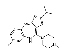 7-fluoro-4-(4-methylpiperazin-1-yl)-2-propan-2-yl-5H-thieno[3,2-c][1,5]benzodiazepine Structure