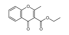 ethyl 2-methyl-4-oxo-4H-1-benzopyran-3-carboxylate结构式