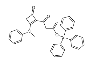 3-(N-Methylanilino)-2-[3-(triphenylsiloxy)-3-butenoyl]-2-cyclobuten-1-on Structure