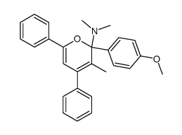 2-Dimethylamino-2-(4-methoxy-phenyl)-3-methyl-4,6-diphenyl-2H-pyran结构式