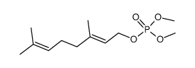 O,O-dimethyl O-((E)-3,7-dimethyl-2,6-octadien-1-yl) phosphate结构式