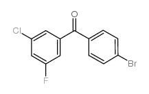 4-溴-3-氯-5-氟苯甲酮结构式