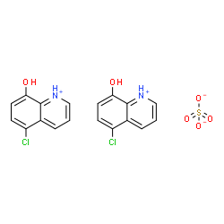 bis(5-chloro-8-hydroxyquinolinium) sulphate Structure