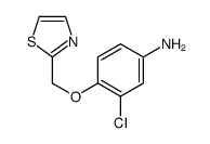 3-CHLORO-4-(THIAZOL-2-YLMETHOXY)ANILINE Structure