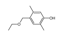 4-(α-Ethoxy-methyl)-2,5-dimethyl-phenol结构式
