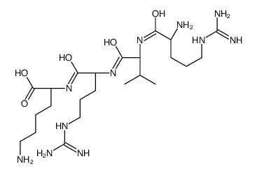 (2S)-6-amino-2-[[(2S)-2-[[(2S)-2-[[(2S)-2-amino-5-(diaminomethylideneamino)pentanoyl]amino]-3-methylbutanoyl]amino]-5-(diaminomethylideneamino)pentanoyl]amino]hexanoic acid Structure