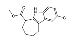 methyl 2-chloro-5,6,7,8,9,10-hexahydrocyclohepta[b]indole-6-carboxylate结构式