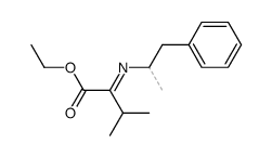 ethyl 3-methyl-2-((1-phenylpropan-2-yl)imino)butanoate Structure