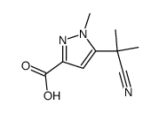 5-(1-cyano-1-methylethyl)-1-methyl-1H-pyrazole-3-carboxylic acid结构式