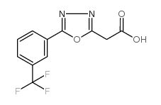 [5-(3-三氟甲基苯基)-[1,3,4]恶二唑-2-基]乙酸结构式