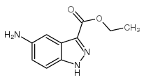 5-氨基-1H-吲唑-3-羧酸乙酯结构式