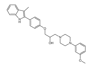 1-[4-(3-methoxyphenyl)piperazin-1-yl]-3-[4-(3-methyl-1H-indol-2-yl)phenoxy]propan-2-ol结构式
