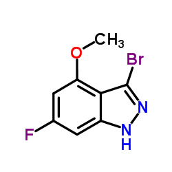 3-BROMO-6-FLUORO-4-METHOXYINDAZOLE Structure