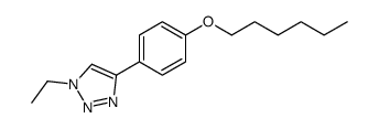 1-ethyl-4-(4-hexoxyphenyl)triazole结构式