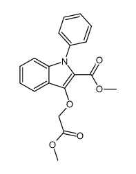 3-(2-methoxy-2-oxoethoxy)-1-phenyl-1H-indole-2-carboxylic acid methyl ester Structure