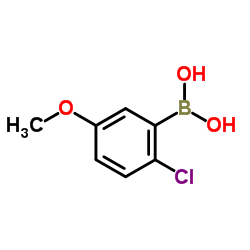 2-氯-5-甲氧基苯硼酸结构式