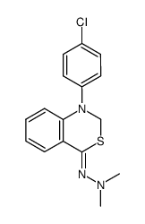 1-(4-chlorophenyl)-4-(2,2-dimethylhydrazono)-1,4-dihydro-2H-benzo[d][1,3]thiazine结构式