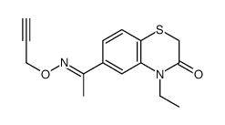 4-ethyl-6-[(E)-C-methyl-N-prop-2-ynoxycarbonimidoyl]-1,4-benzothiazin-3-one结构式