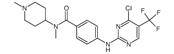 4-(4-chloro-5-trifluoromethyl-pyrimidin-2-ylamino)-N-methyl-N-(1-methyl-piperidin-4-yl)-benzamide Structure