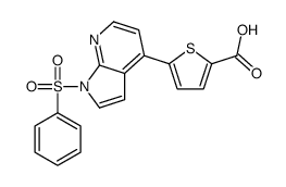 5-[1-(Phenylsulfonyl)-1H-pyrrolo[2,3-b]pyridin-4-yl]-2-thiophenec arboxylic acid结构式